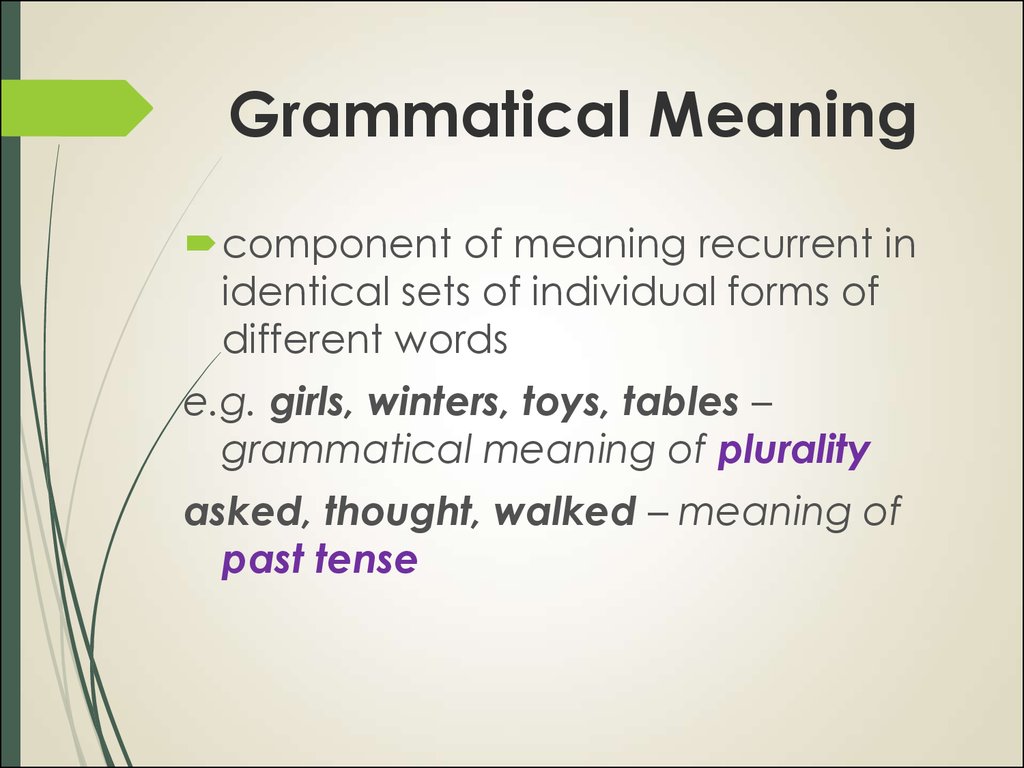 Component meaning. Grammatical meaning. Grammatical meaning is. Grammatical meaning of the Word. Lexical and grammatical meaning.