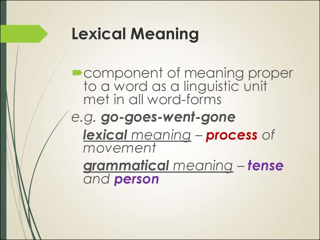 English lexicology - online presentation