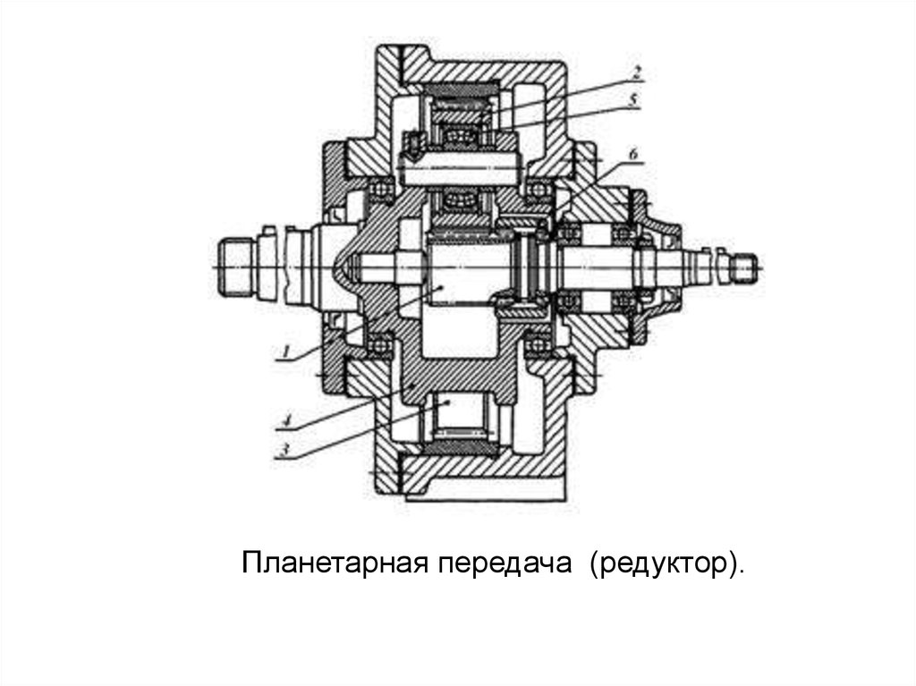 В планетарной передаче на рисунке сателлит обозначен символом