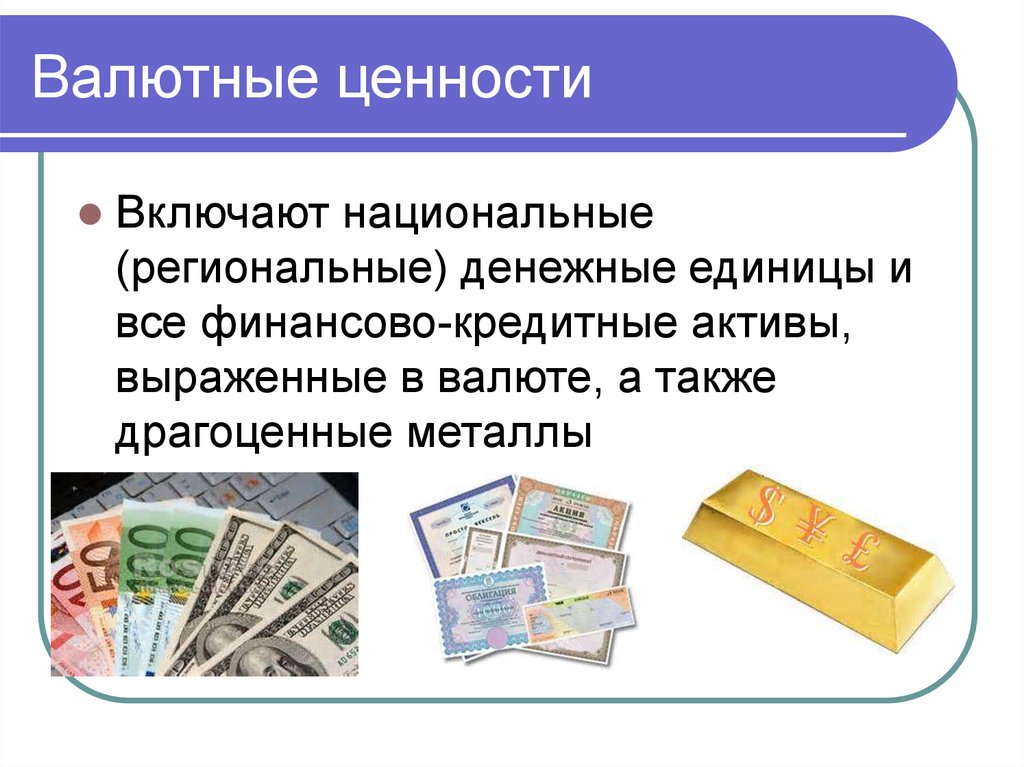 Активы выраженные в иностранной валюте