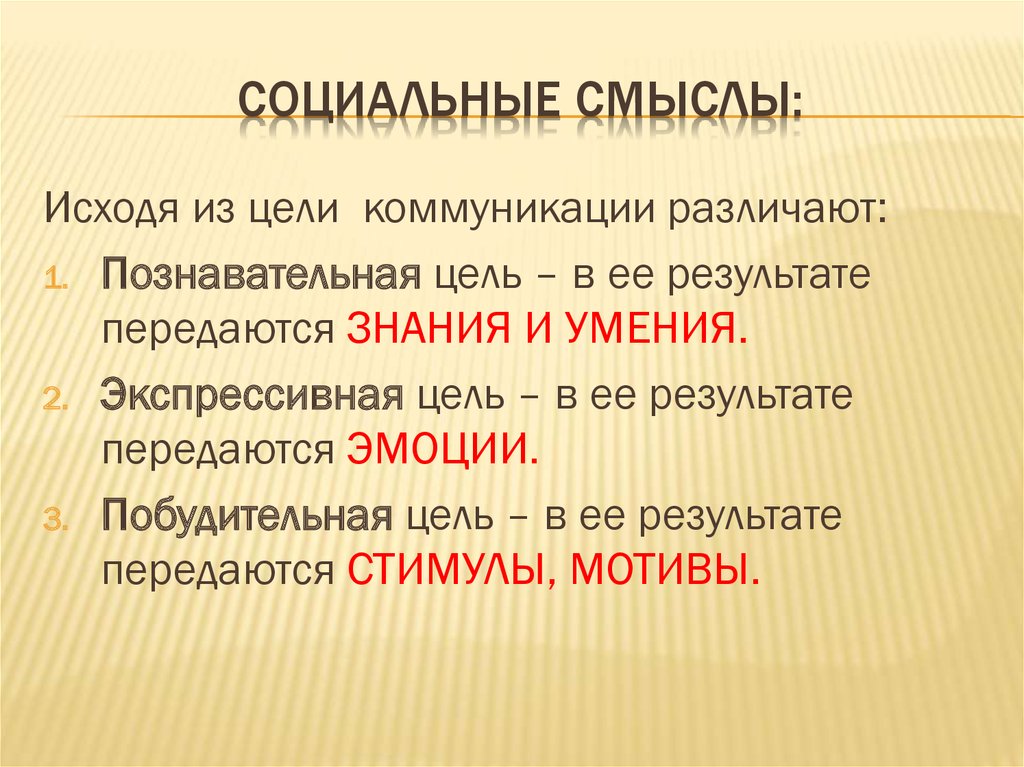 Социальный смысл