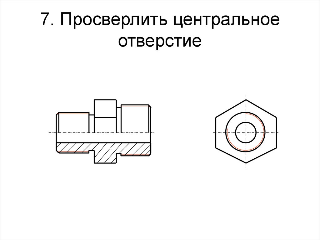 Штуцер на схеме