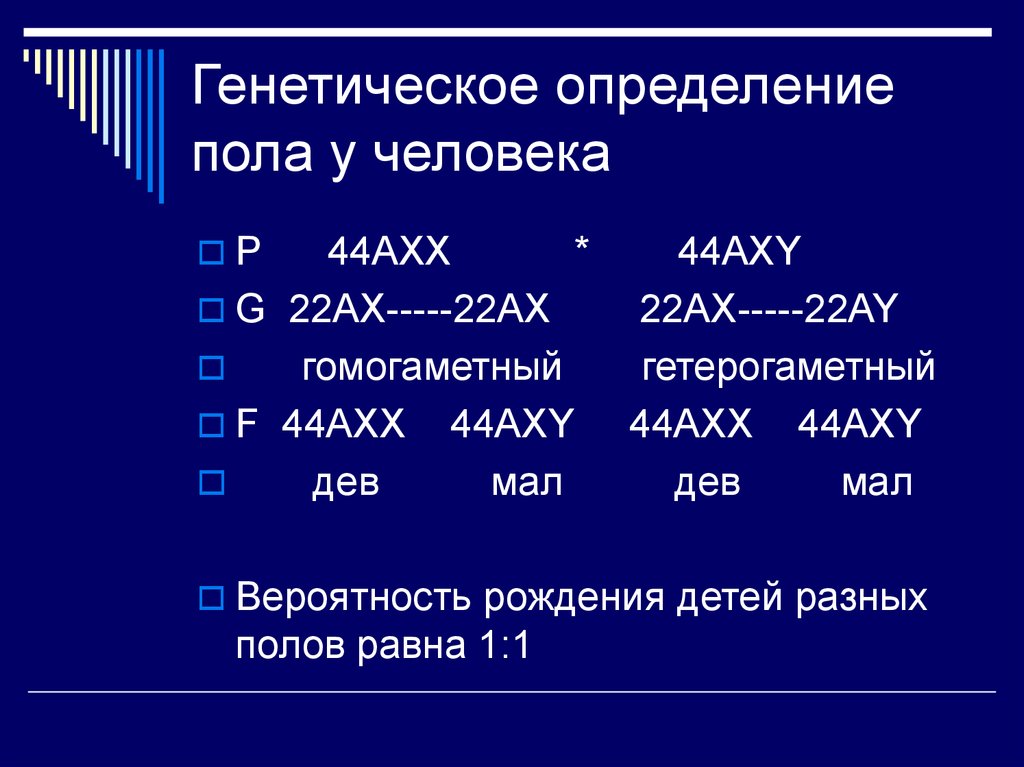 Какие вам известны механизмы определения пола