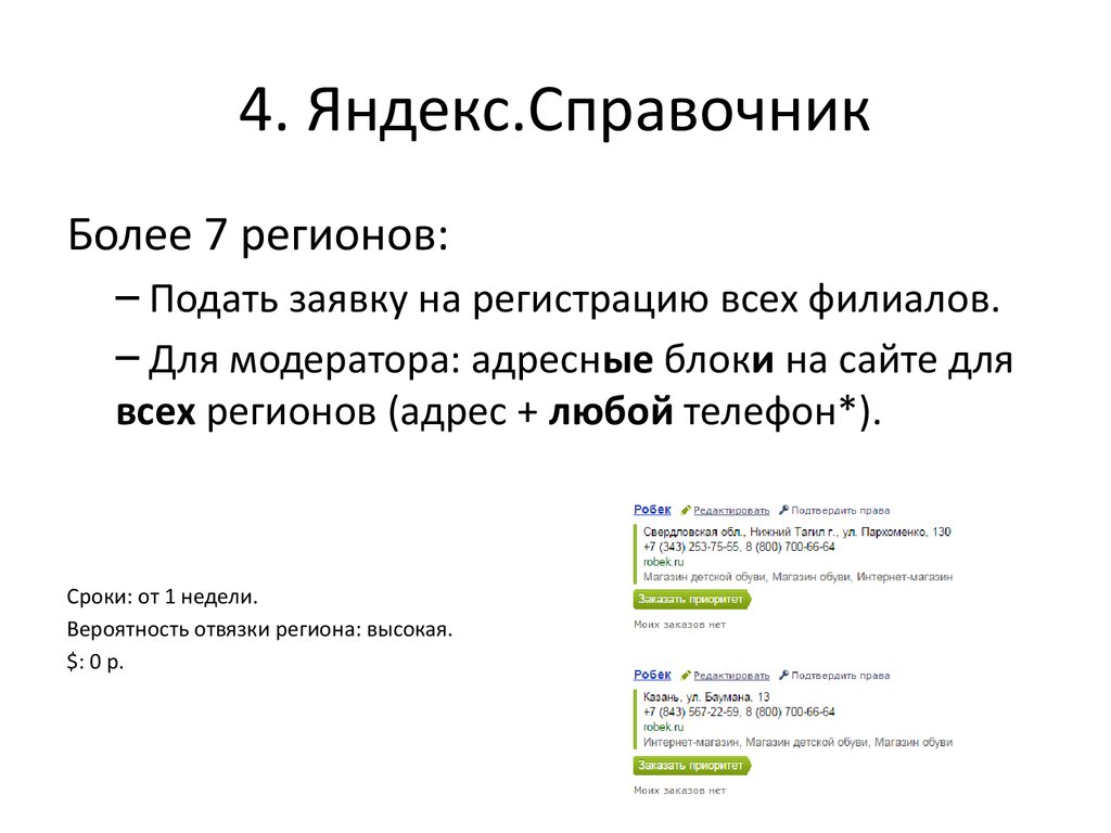 4. Яндекс.Справочник