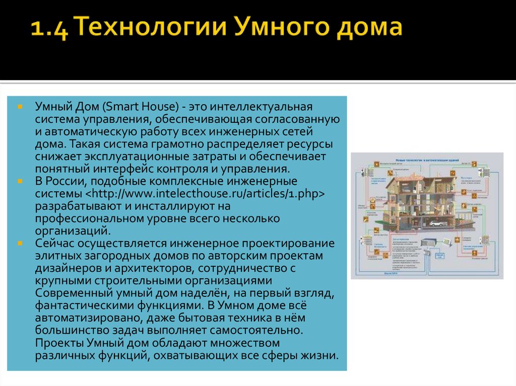 Презентация по теме умный дом информатика