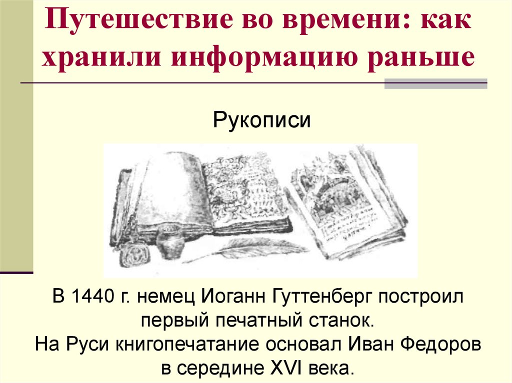 Какие средства хранения информации были изобретены в 19 20 веках презентация