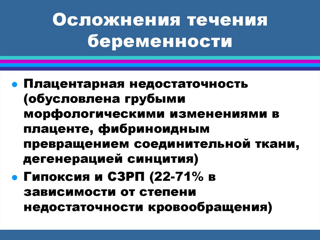 Осложнения течения беременности