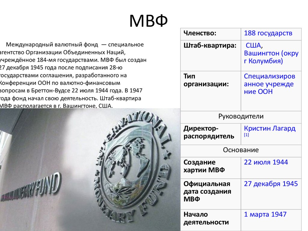 Мвф структура схема