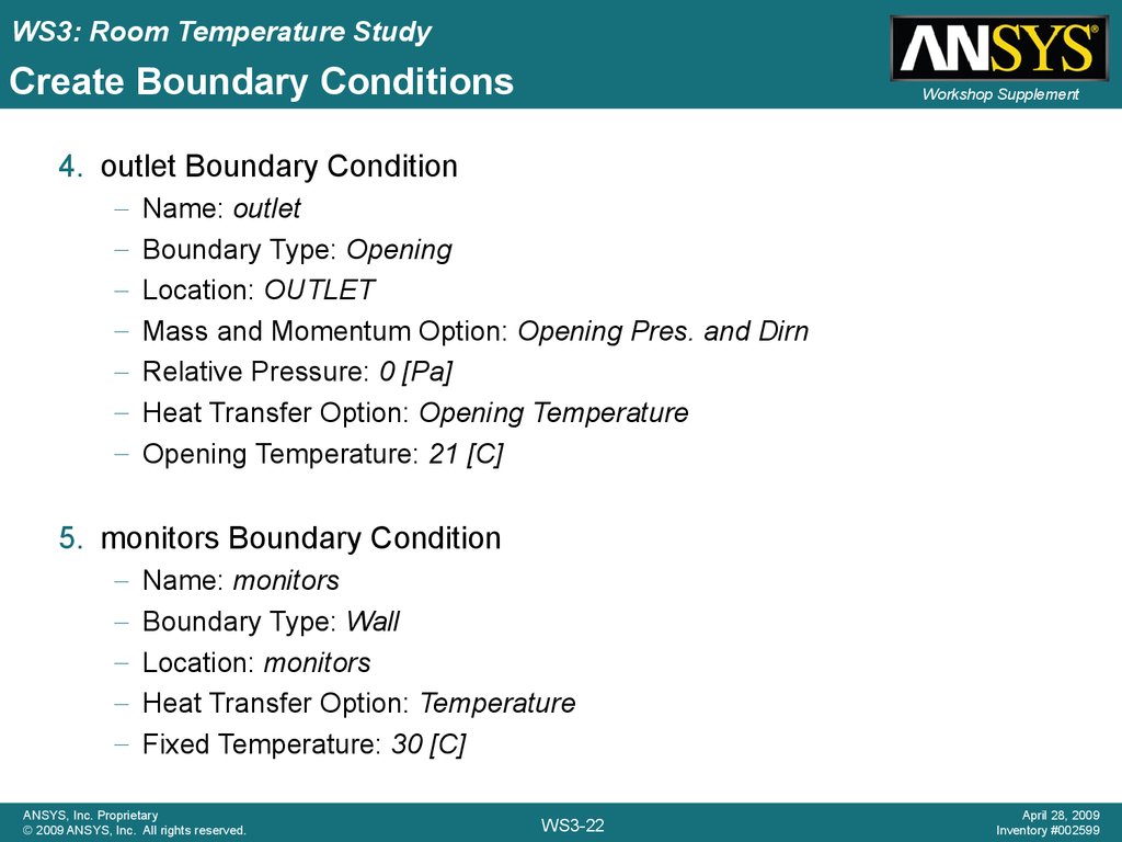 Create Boundary Conditions