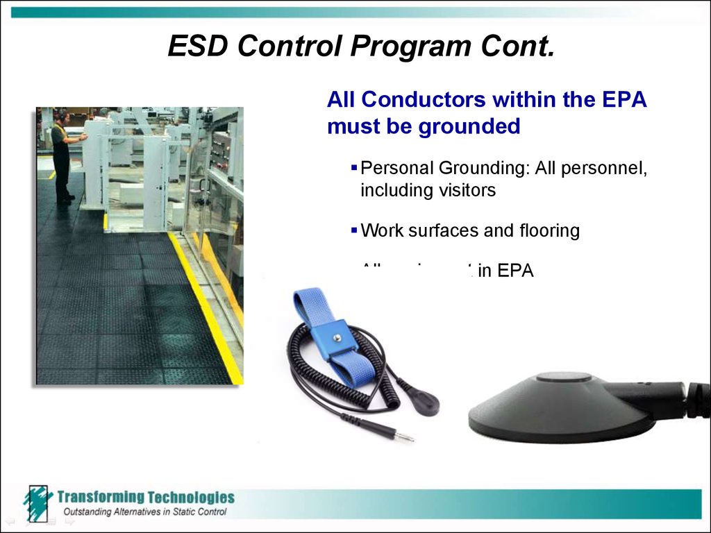 ESD Control Program Cont.