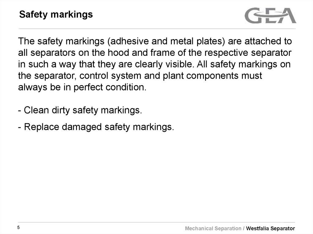 Safety markings