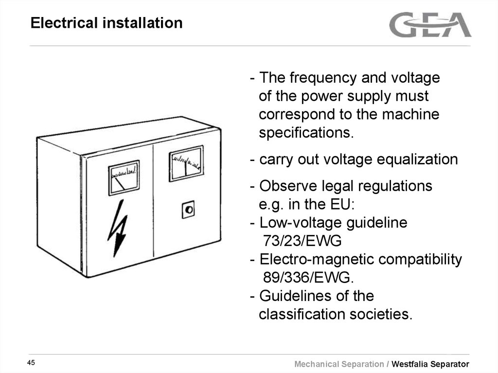 Electrical installation