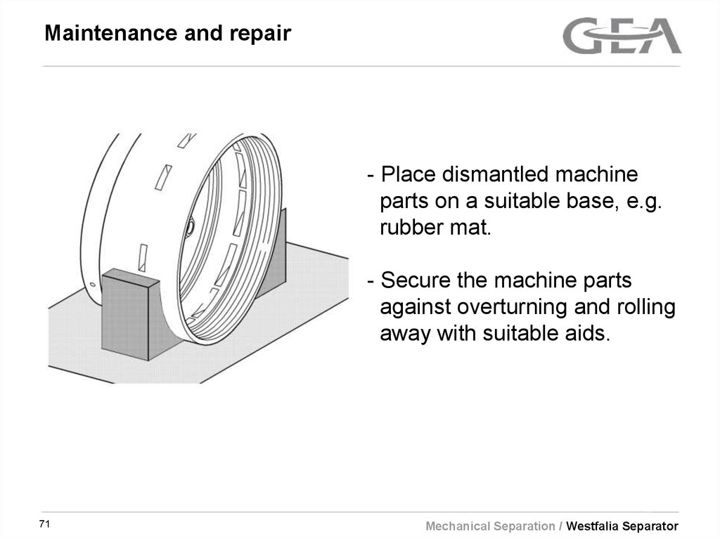 Maintenance and repair