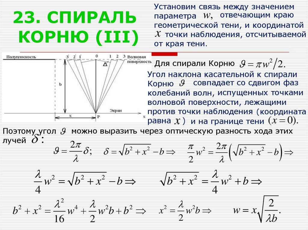 Против точки. Спираль корню. Задачи на спираль корню. Спираль корню дифракция. Спираль корню уравнение.