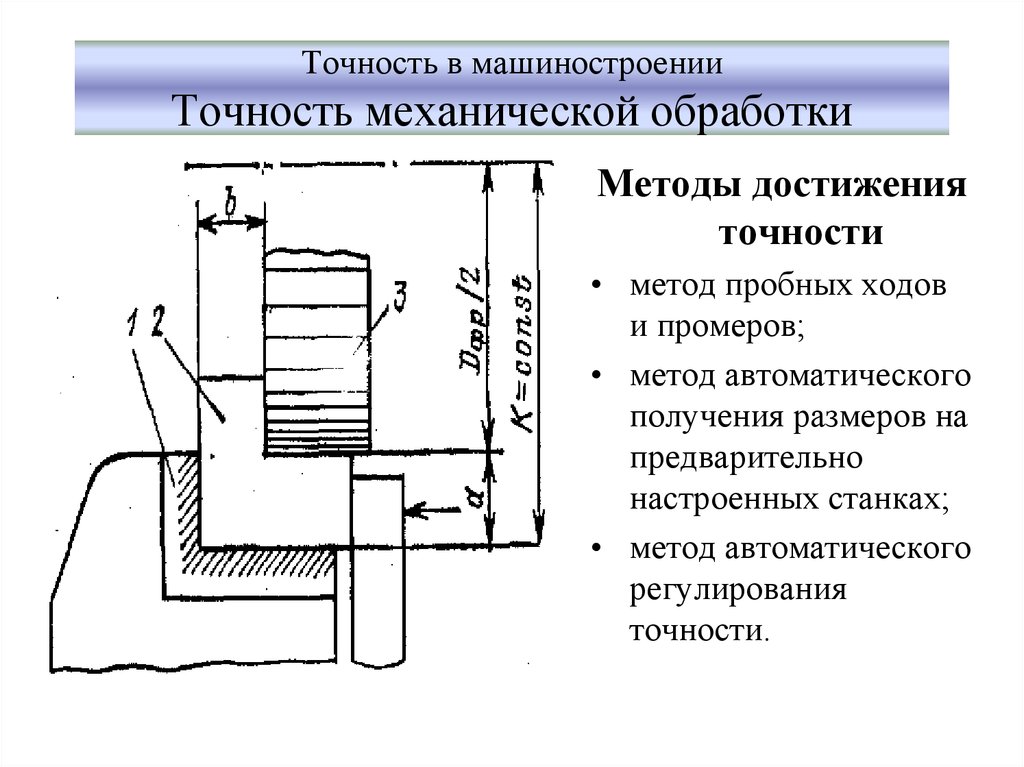 Получение размер. Точность механической обработки качество поверхностей деталей машин. Методы достижения точности при обработке деталей. Точность изготовления деталей в машиностроении. Какие погрешности обработки влияют на точность изготовления деталей.