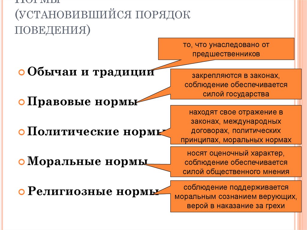 Установивший порядок в поведении