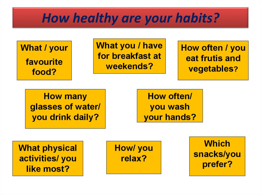 Healthy habits презентация