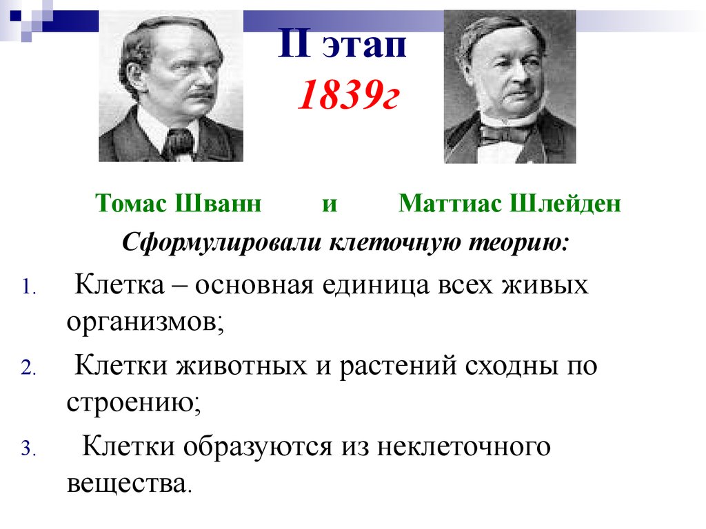 Клеточная теория шванна и шлейдена презентация