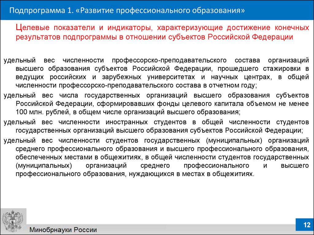 Государственная программа образование. Подпрограмма развитие общего образования. Цели государственной программы развитие образования. Конечный результат подпрограммы общее образование. Целевой индикатор подпрограммы 3 государственной программы.