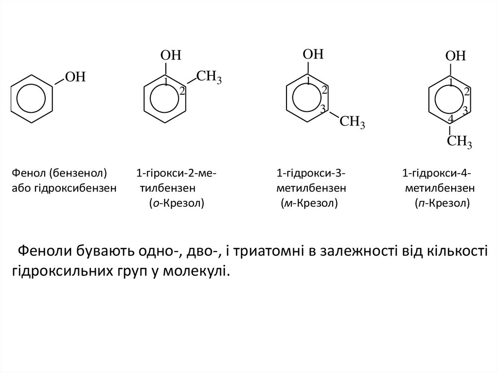 К группе фенолов относится