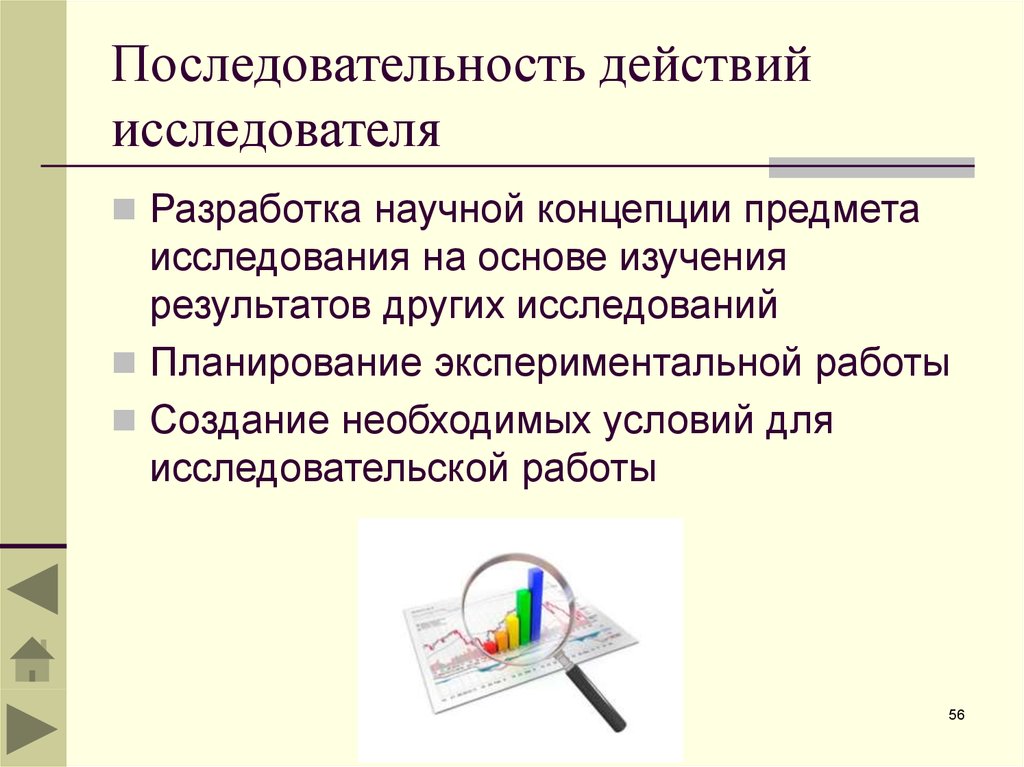 Действия исследователя. Эффект исследователя. Последовательность действий ученого. Основные разработки научной теории. Зоны актуального воздействия ученый.