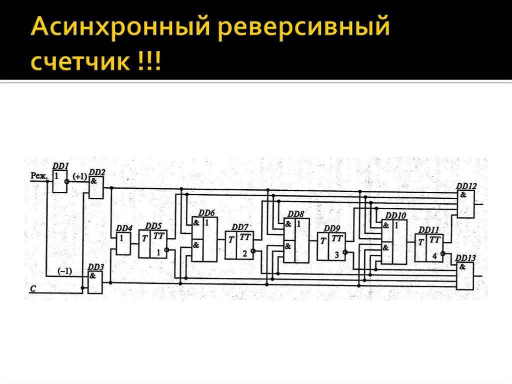 Реверсивный счетчик схема