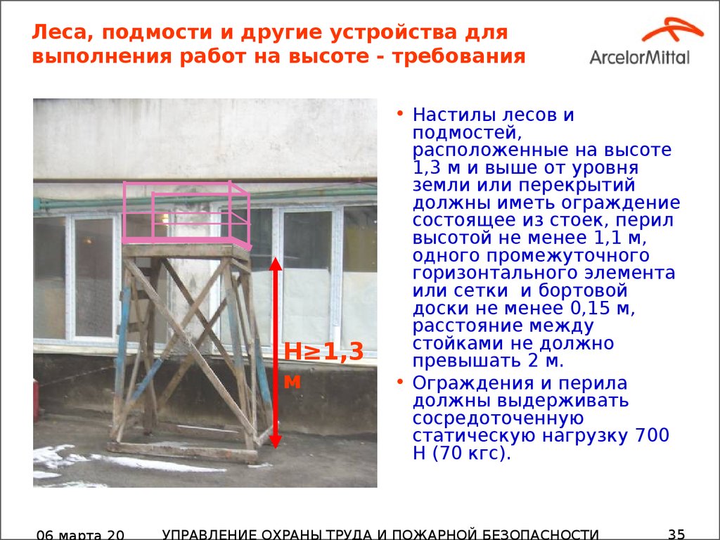 Безопасное проведение работ на высоте - презентация онлайн