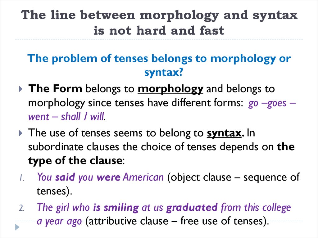 Example Of Syntax And Morphology