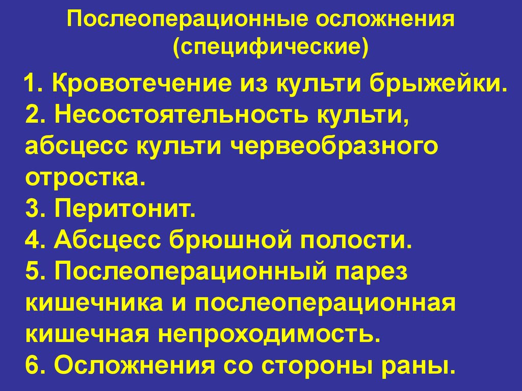 Острый аппендицит после операции