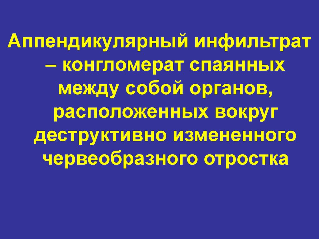 Инфильтрат после аппендицита