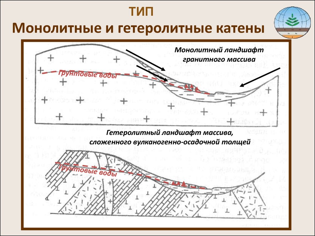 Геохимический ландшафт. Ландшафтно-геохимическая Катена. Ландшафтно геохимические процессы. Вулканогенно-осадочный Тип. Монолитные и гетеролитные Катены это.