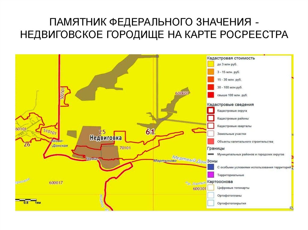 Кадастровая карта городище