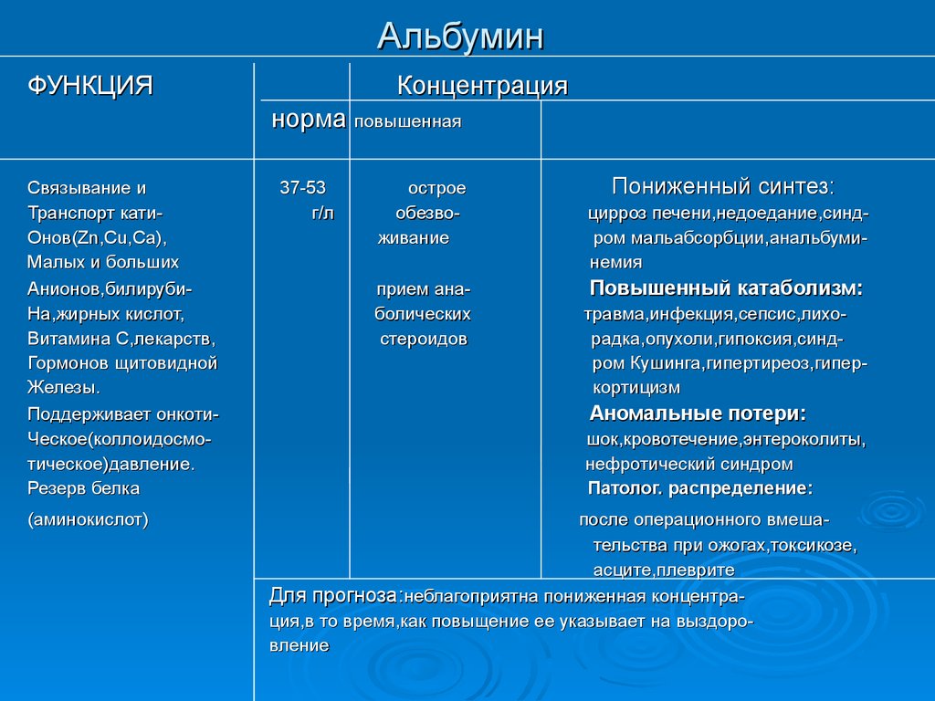 Альбумин повышен