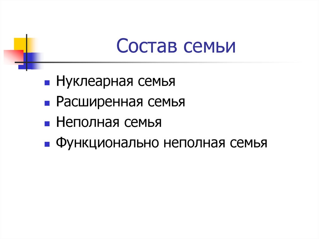 Состав семьи