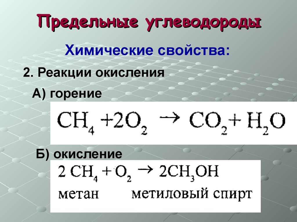 Какие реакции характерны для углеводородов