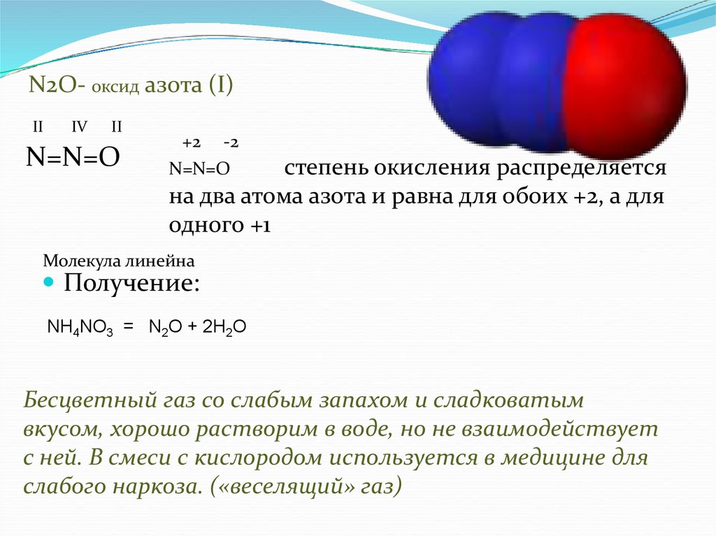 Азот и водород какая реакция. Строение оксида n2o. Электронное строение оксидов азота. N2o строение молекулы. Оксида азота (i) строение молекулы.