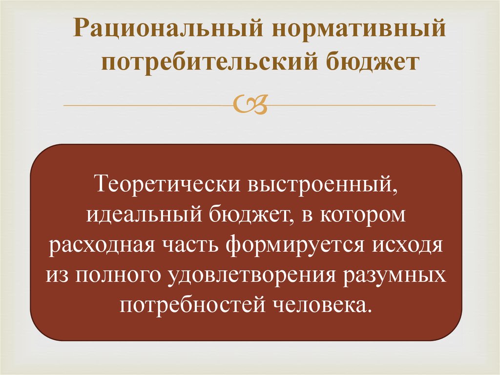 Потребительский бюджет