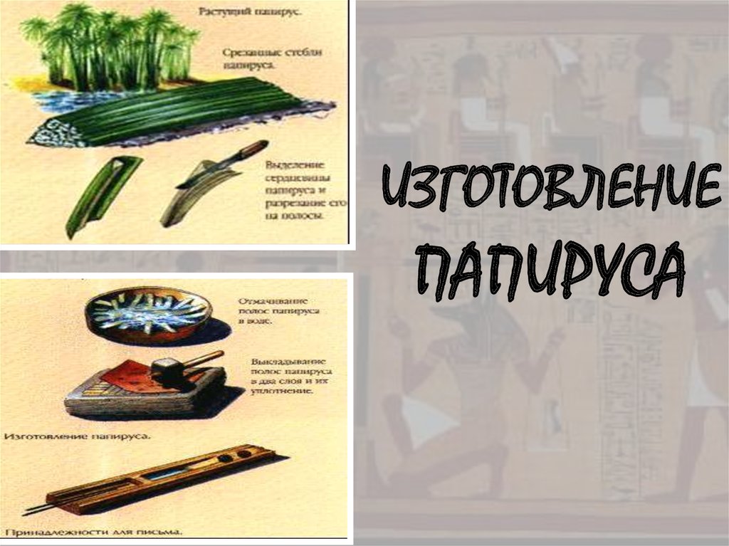 ИЗГОТОВЛЕНИЕ ПАПИРУСА