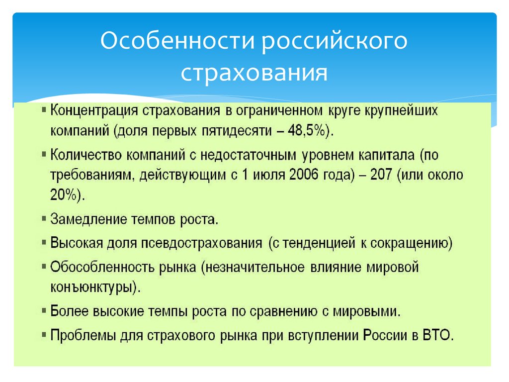 Отрасли страхования презентация