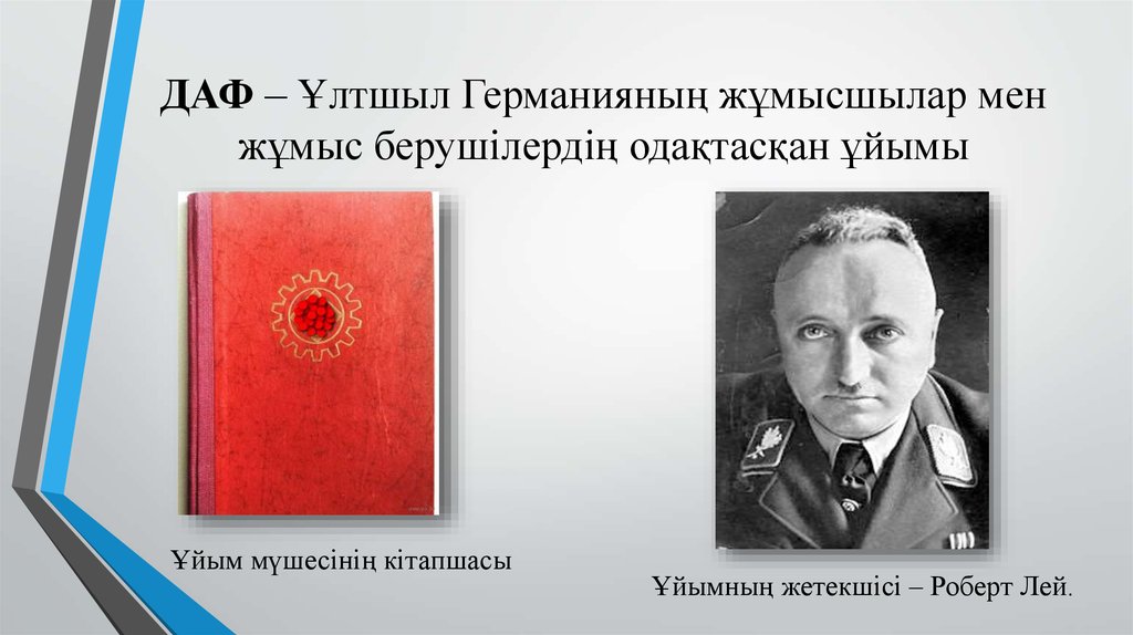 ДАФ – Ұлтшыл Германияның жұмысшылар мен жұмыс берушілердің одақтасқан ұйымы