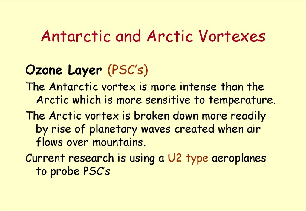 Antarctic and Arctic Vortexes