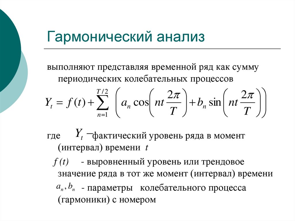 Гармонический ряд. Гармонический анализ периодических колебаний. Гармонический анализ колебаний это. Гармонический анализ сложного периодического колебания. Гармонический анализ ряд Фурье.