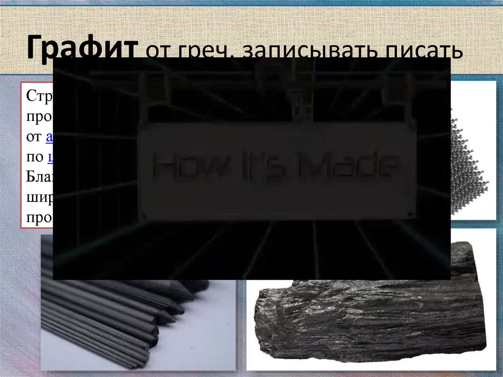 Пластичность графита. Строение углерода. Нахождение в природе углерода. Структура углерода.