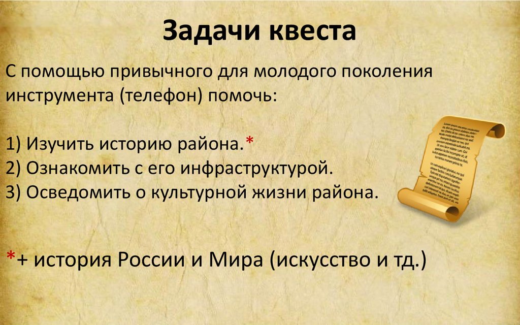 Квест тур презентация