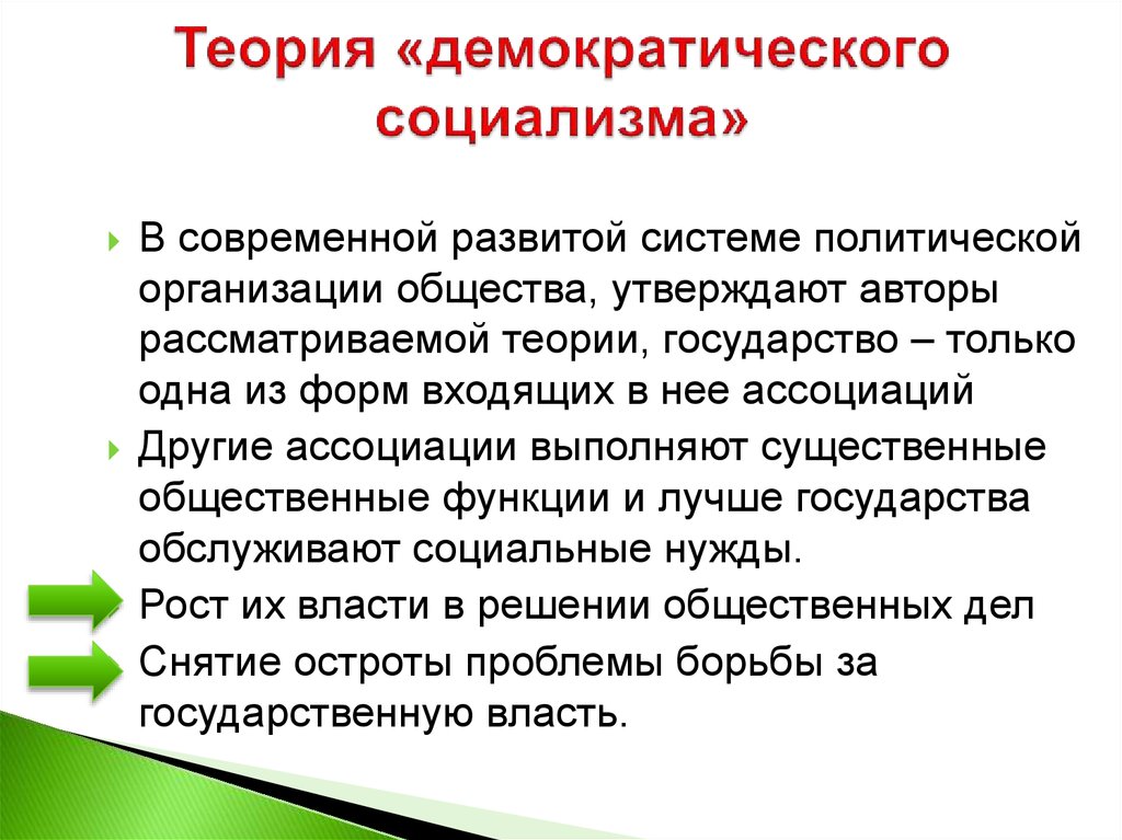 Общество утверждал. Теория демократического государства. Демократический социализм. Теория демократического социализма. Содержание теории демократического государства.