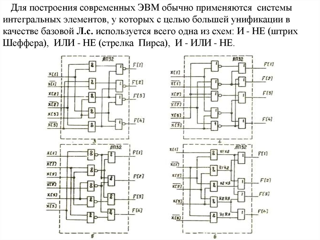 Построение схемы в базисе шеффера онлайн