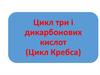 Цикл три і дикарбонових кислот (Цикл Кребса)