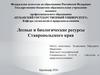 Лесные и биологические ресурсы Ставропольского края