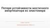Потеря устойчивости мостичного амортизатора из эластомера