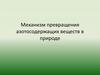 Механизм превращения азотосодержащих веществ в природе